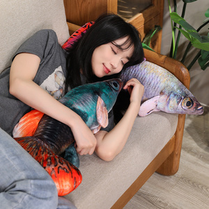 Almohada de pez de peluche a granel de diseño múltiple, peluche de peluche personalizado, juguete de peluche de pez <span class=keywords><strong>Guppy</strong></span> con estampado Rosa bonito - Product Image 4