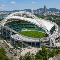 Stade de conception moderne en acier préfabriqué, structure sportive de grande envergure, bâtiment en acier pour projet de gymnase public
