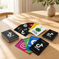 Support de Présentation de Carte de Membre PVC sans Contact avec Puce NFC, Code QR, Fonction Tap & Social Media, Carte WhatsApp Personnalisée pour Hôtels