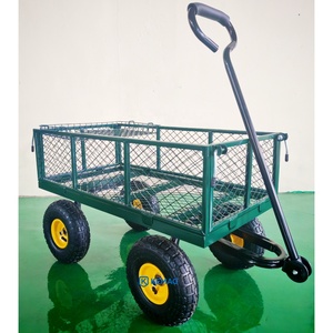 Garden Farm <span class=keywords><strong>Yard</strong></span> Carro de jardín de acero Heavy Duty 880 Lbs Capacidad Utilidad Carro de metal con lados de malla extraíbles - Product Image 5