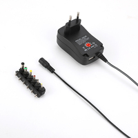 Adaptor AC DC 30W 3V 4.5V 5V 6V 7.5V 9V 12V 2A 2.5A Universal US EU AU UK Adaptor Catu Daya yang Dapat Disesuaikan