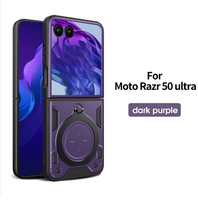 Étui de téléphone à fenêtre coulissante magnétique pour Motorola Edge 50 Pro, support anti-chute, coque de protection G84 G73 G54 iPhone 18 Samsung S26