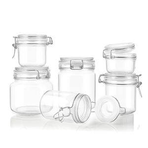 RTS 100 pièces / <span class=keywords><strong>Lot</strong></span> 200 ml Pot rond en PET à clip supérieur, portable, neuf, pour emballage alimentaire (algues, boue, bonbons) - Product Image 4