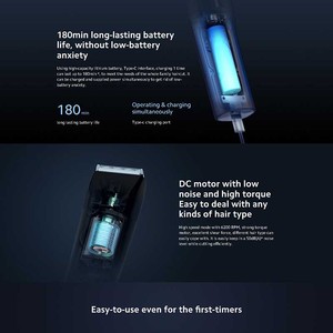 Cortadora de Pelo Xiaomi Recargable por USB con Batería de Iones de Litio y Cuchilla de Cerámica Recubierta de Titanio para Uso Doméstico - Product Image 4