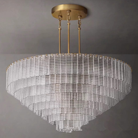 Lustre en verre fumé au design moderne et luxueux américain, décoration intérieure, luminaire suspendu chromé, rectangulaire, lampes suspendues pour salle à manger