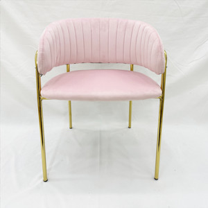 Ensemble <span class=keywords><strong>de</strong></span> chaises <span class=keywords><strong>de</strong></span> salle à manger en <span class=keywords><strong>velours</strong></span> minimaliste italien, tabourets décontractés pour salon <span class=keywords><strong>de</strong></span> thé, chaise <span class=keywords><strong>de</strong></span> salle à manger avec accoudoirs et pieds en métal doré - Product Image 3