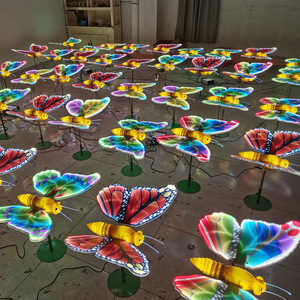 Lámpara Decorativa de Jardín LED con Forma de Mariposa, de ABS, para Parques, Plazas y Áreas Escénicas - Product Image 3