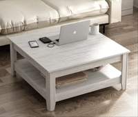 Meubles de salon modernes de Du - Table basse en bois avec étagère de rangement