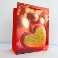 Carte Saint Valentin Sac Cadeau Poudre Dépoussiérage Blanc Ivoire Conseil Sacs Gaufrage Sérigraphie Laminage Divers Papier D'emballage