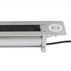 Table de conférence de bureau LEGA, multifonction, <span class=keywords><strong>prise</strong></span> rotative intégrée, OEM ODM, 3 prises AC, 2 USB avec charge sans fil 15W - Product Image 3