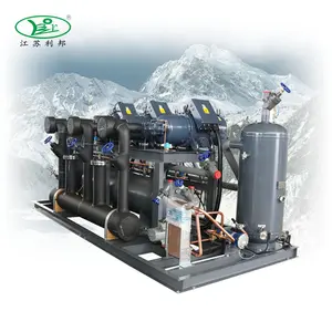 Unidade de condensação paralela de três parafusos, unidade de resfriamento a ar, unidade automática para caminhada móvel em armazenamento congelado