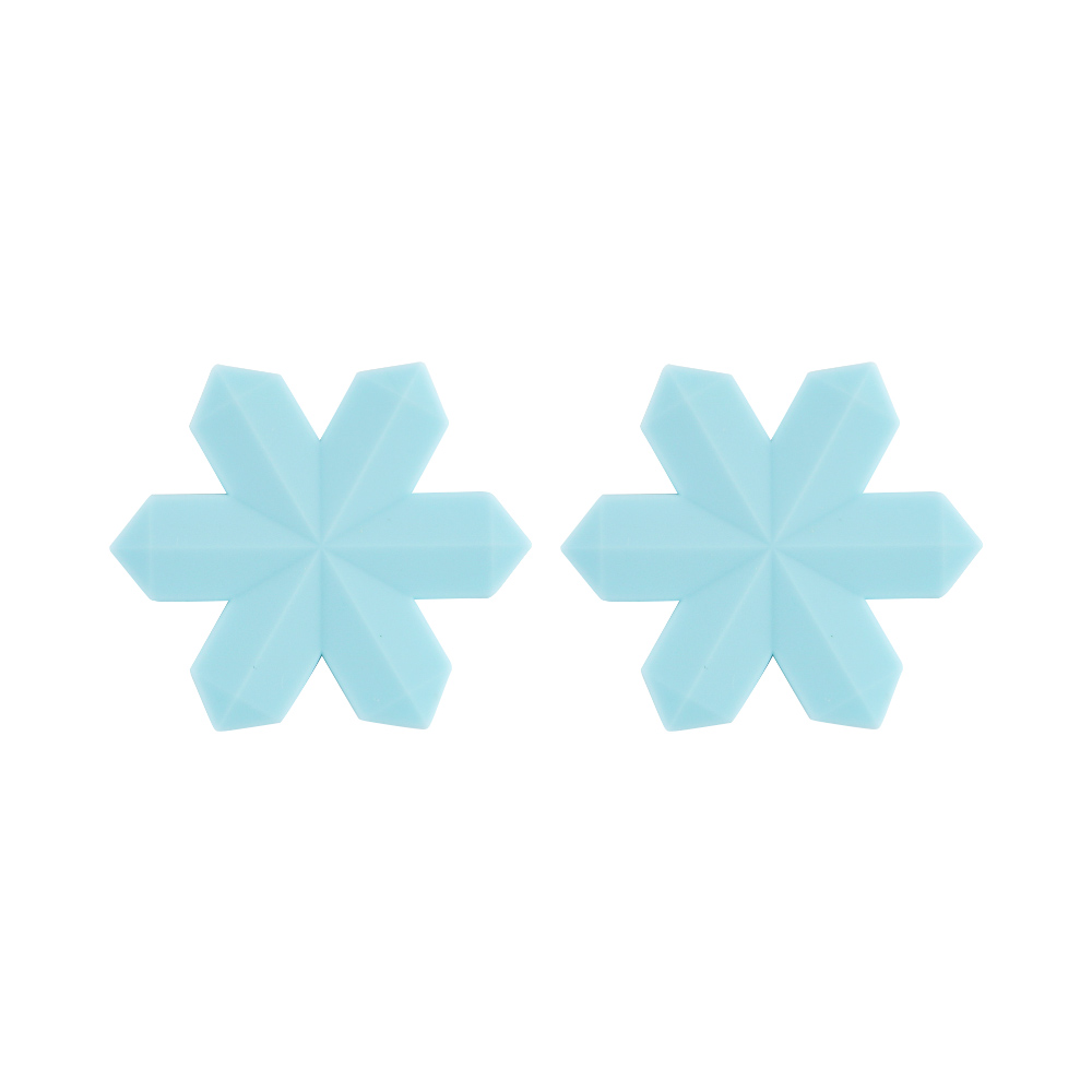 snowflake Focal bead Pastel Blue SA141