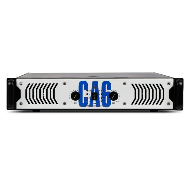 CA6 2U 2CH 500W Professional Power Amplifier for Stage Performance Concerts Meetings KTV with 4ohm Impedance Metal Shell