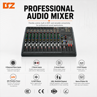 Console de mixage audio 12 canaux en plastique DSZ avec interface USB-XLR pour spectacles en extérieur et karaoké familial - Mixage stéréo professionnel