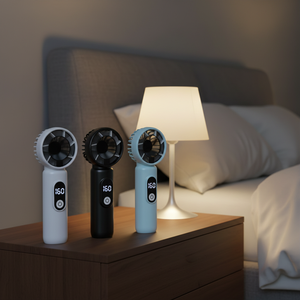 Ventilador de mano genuino para exteriores, recargable, portátil, mini, negro, con función de enfriamiento, en venta. - Product Image 1