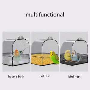 2025 nuovo modello multifunzione gabbia per pappagalli in plastica per fare il bagno che vive e alimenta l'applicabilità buona - Product Image 2
