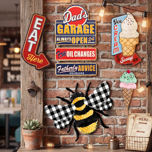Op maat gemaakte retro vintage metalen blikken reclamebord 3D aluminium metalen bordjes met logo bedrukking metalen poster - Product Image 1