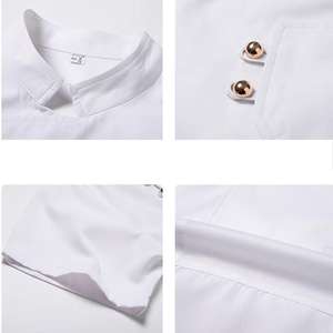 Uniforme de Chef de secado rápido de manga corta OEM, 10 Uds., ropa de trabajo de cocina de malla transpirable personalizable para Hotel - Product Image 6