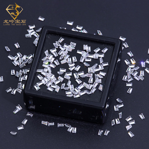 Verkauf CZ Steine kleine Größe weiß Synthetisch 5A Zirkon Kubik konisch Baguette Kubik Zirkonia Perlen - Product Image 2
