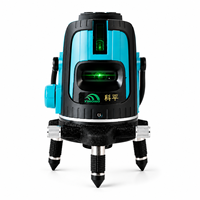 Niveau laser industriel 3D 360° 4D à faisceau vert super lumineux, 5 points, auto-nivelant, 3 m