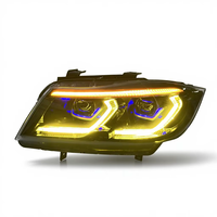 Feux avant TR pour BMW Série 3 E90, nouveau design, double couleur, accessoires auto, phares LED 2005-2012 V2, fumés extraordinairement