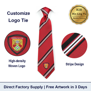 Factory Direct Custom <strong>Logo</strong> <strong>Necktie</strong> Embroidered <strong>Logo</strong> Tie Personalized Uniform Corporate Tie Corbatas Personalizadas Hand Made - Product Image 1