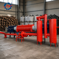 Machine économique de fabrication de charbon de bois à partir de coques de noix de coco, four de carbonisation de bois à tambour rotatif continu