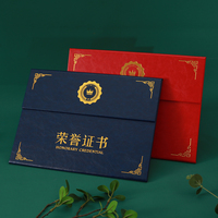 Porta Certificados de Lujo de una Sola Cara con Cubierta Estampada en Oro Premium, Carpeta de Presentación Profesional Personalizada
