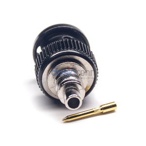 Conector de enchufe macho BNC niquelado negro engarzado para Cable Coaxial RG179 <span class=keywords><strong>Balun</strong></span> RF Coaxial CCTV accesorios Cable conector BNC - Product Image 5