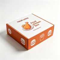 Boîte en papier pour hamburgers, poulet frit, saucisses, sandwichs, restauration rapide, emballage biodégradable, recyclable, vente en gros, personnalisable
