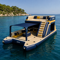 Île flottante gonflable pour les activités nautiques, quai durable pour la plage, le lac et les centres de villégiature