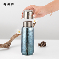 Tasse thermos bouteille thé tasse à café avec titane recouvert intérieur double paroi isolé flacons sous vide cadeau d'affaires