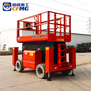 CFMG 12m 14m 16m plate-forme de travail aérien électrique tout-terrain à 4 roues motrices plate-forme élévatrice à ciseaux automotrice tout-terrain extérieure - Product Image 5