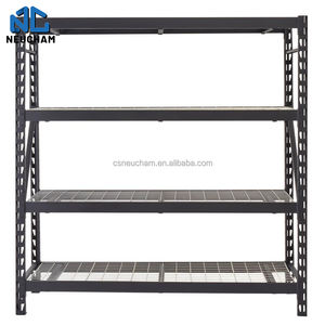 4 레이어 헤비 듀티 창고 선반 랙 차고 보관 랙 가정용 선반 랙 산업용 와이어 메쉬 선반 - Product Image 3