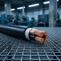 Câble électrique 26/35 kV isolé XLPE, conducteur en cuivre 1*0,5 mm 3 brins, gaine extérieure en PVC, fabriqué en Chine