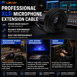 Câble XLR de haute qualité 3m 5m 10m 20m 100ft, câble audio pour microphone, connecteur XLR professionnel 3 broches mâle vers femelle, câbles XLR pour microphone - Product Image 4