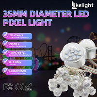 Luz Puntual de Píxel Direccionable UCS2903 RGB SMD5050 de 35 mm, 9 LED, DC12V 24V, IP66, para Decoración de Fachadas de Parques Temáticos, Iluminación de Atracciones