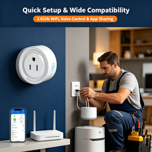 Prise intelligente WiFi Zigbee avec moniteur de puissance et minuterie, 16A, norme américaine, compatible avec Alexa et Google Home, pour le marché d'Amérique du Nord et du Sud - Product Image 3
