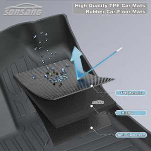 SONSANG Custom Fit 3D TPE Tapis de voiture imperméables Revêtements de sol robustes pour modèles Ford Edge et <span class=keywords><strong>BMW</strong></span> Tapis de voiture tous temps - Product Image 5