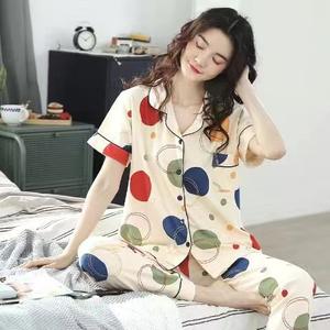 ملابس نسائية بالجملة بيجامة نسائية من قطعتين طقم بيجامات للنساء من حرير الحليب ملابس منزلية - Product Image 4