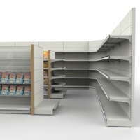 Étagères de supermarché sur mesure avec éclairage LED, équipement de présentation pour la vente au détail