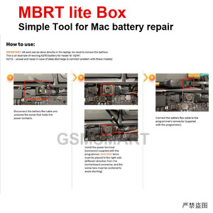 โปรแกรมเมอร์ซ่อมแบตเตอรี่ MBRT Lite Box V2.1 ใช้งานร่วมกับ Mac รุ่นปี 2009-2022 รุ่น K334 - Product Image 2