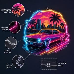 Signalétique automobile UV personnalisée pour la publicité de garage, la promotion de la marque, les salles d'exposition et les événements - Product Image 2