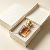 Flacon de parfum en verre transparent vide de forme carrée, 30 ml, 50 ml, 100 ml, avec pulvérisateur à pompe, bouchon personnalisé, impression sur écran, avec boîte personnalisée