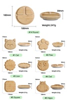 Assiettes en bambou personnalisées pour bébés et enfants, motif animal (chat, lion, hibou, grenouille), ensemble d'alimentation personnalisé pour bébés, assiettes à ventouse pour bébés et tout-petits en bambou