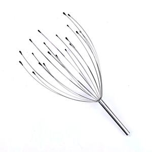 Caja de color 20 garras masajeador de cabeza pulpo relajarse cabello cuero cabelludo cabeza rascador masajeador Manual herramienta masajeador de cabeza de Metal - Product Image 4