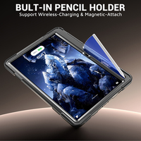 Étui antichoc en silicone pour tablette Samsung Galaxy Tab S12 Plus 2026 12,4 pouces avec béquille rotative intégrée et sangle d'épaule/main