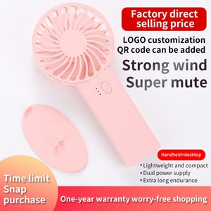 Nuevo Producto 2025 - Ventilador de Mano Recargable Portátil de 3 Velocidades con Batería Incluida, para Uso en Exteriores, Embalaje en Caja Corrugada - Product Image 3