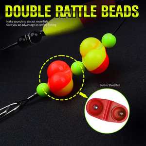 SNEDA Kits de flotteurs pour la pêche <span class=keywords><strong>au</strong></span> poisson-chat transfrontalier, prêts à l'emploi, configuration de <span class=keywords><strong>flotteur</strong></span> cigare avec clochette pour lancer longue distance en lac - Product Image 5