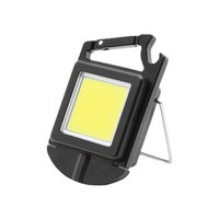 Senter Mini Clover Isi Ulang ABS Gantungan Kunci Tahan Air IP54 4 Mode Lampu LED SOS/Kedip Darurat Basis Magnetik